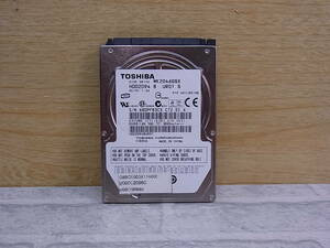 △E/582●東芝 TOSHIBA☆2.5インチHDD(ハードディスク)☆200GB SATA300 5400rpm☆MK2046GSX☆中古品