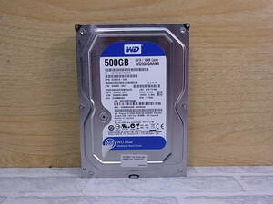 ◎K/355●ウエスタン・デジタル Western Digital☆3.5インチHDD(ハードディスク)☆500GB SATA600 7200rpm☆WD5000AAKX☆中古品