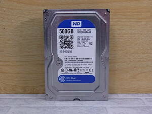 ◎K/357●ウエスタン・デジタル Western Digital☆3.5インチHDD(ハードディスク)☆500GB SATA600 7200rpm☆WD5000AAKX☆中古品