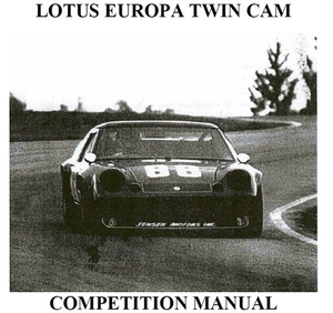  Lotus Europe competition race for manual ( Work shop manual service book. assistance . modified manual )