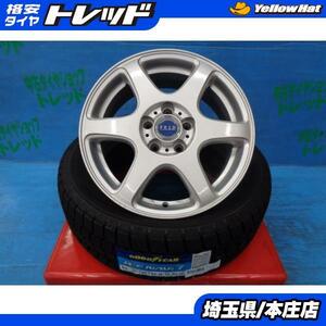 プリウスPHV インプレッサ 中古 社外 FEID アルミホイール 15インチ 新品 冬タイヤ グッドイヤー アイスナビ7 195/65R15 4本セット