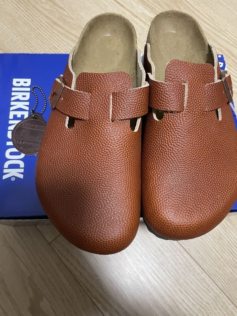 新品 28.5cm ビルケンシュトック Boston 裏起毛 レザー サンダル fkip