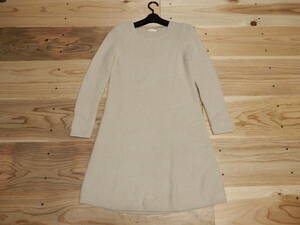 [ free shipping ] Tomorrowland sale :BALLSEY: Ballsey! wool 85% Anne gola15%: beige : knitted One-piece * size 38