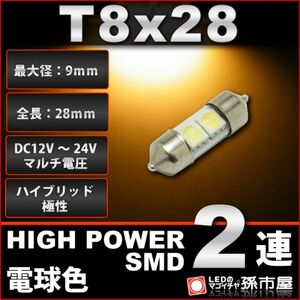 LED 孫市屋 LF28AH T8×28-ハイパワーSMD2連-電球色