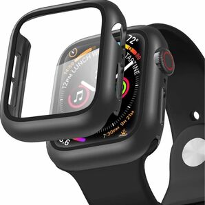 2枚セット Apple Watch ケース 44mm PC素材 強化ガラス 保護カバー ウォッチケース