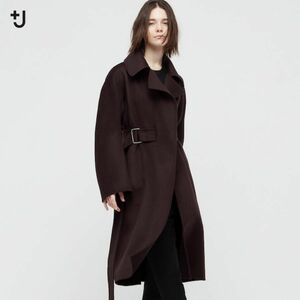 【新品】UNIQLO ジルサンダー カシミヤブレンド ラップロングコート +J