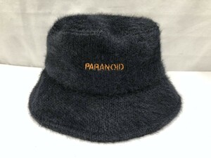 PARANOID ニット ハット 帽子 ブラック ロゴ刺繍 メンズ パラノイド 22101702