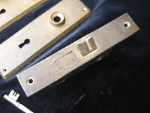 HMC・真鍮製ドアノブ・鍵付き・ノブ直径5.5ｃｍ・昭和レトロ・アンティーク・147629_画像5