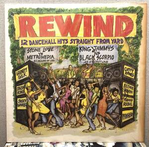 激レア シュリンク 倉庫出 1994 Various Artist / Rewind 12 Dancehall Hits Straight From Yard Original US LP 90s ジョグリン 絶版