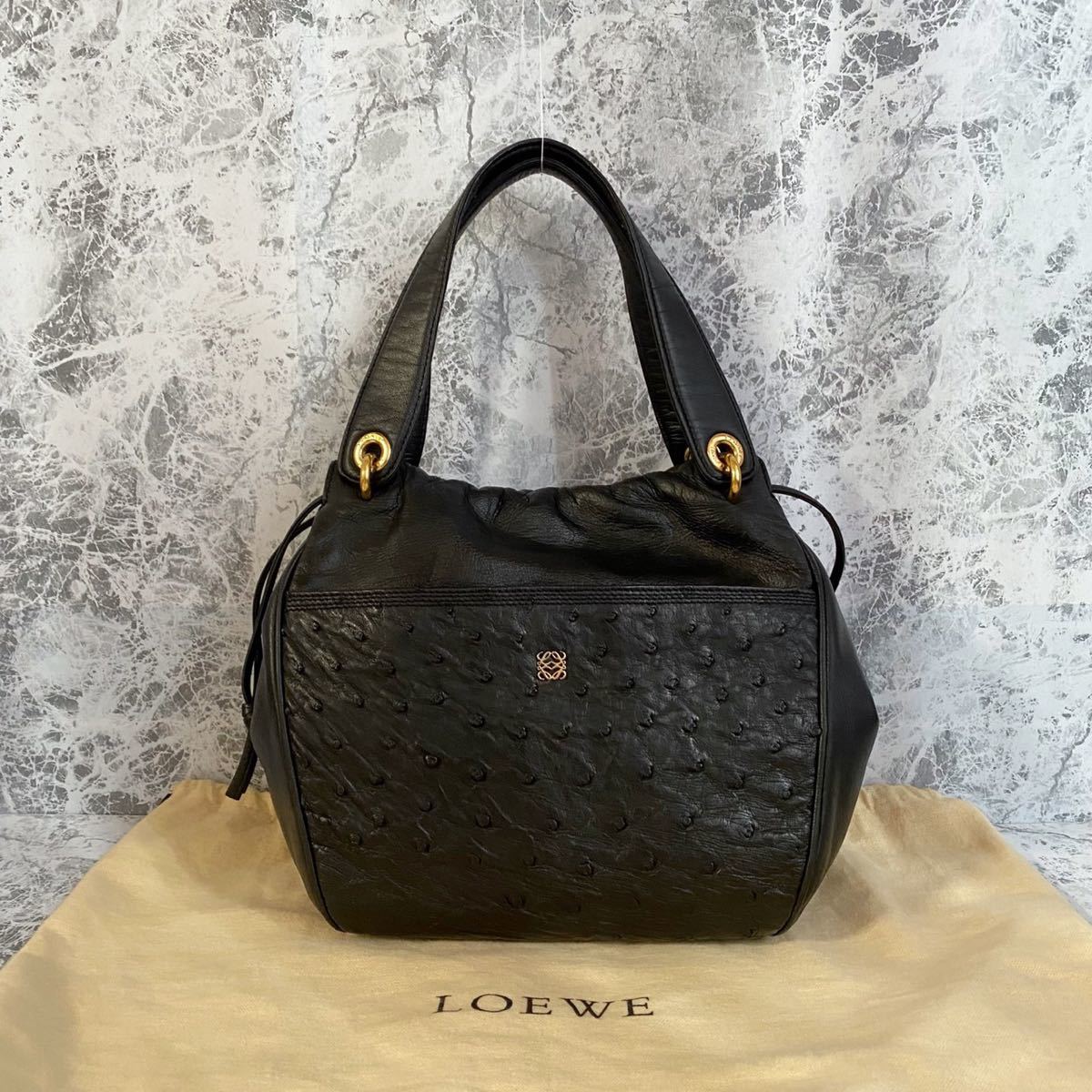 極美品!LOEWE ロエベ ハンドバッグ ナッパレザー 巾着型 レディース