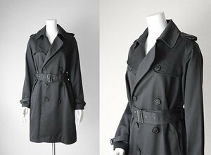 A.P.C *tsu il cloth trench coat navy gray 36 size jacket poly- ko ton long A.P.C. *YX7