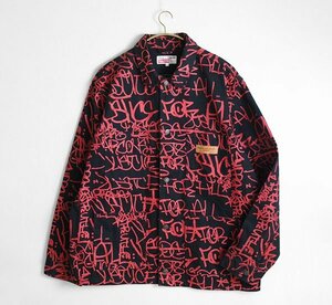 良品 COMME des GARCONS SHIRT × SUPREME ◆グラフィック カバーオール 黒×赤 X ジャケット コムデギャルソン シュプリーム ◆WX20