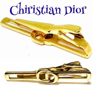 ★美品★匿名配送★Christian Dior クリスチャンディオール ネクタイピン CDロゴ gold ゴールド