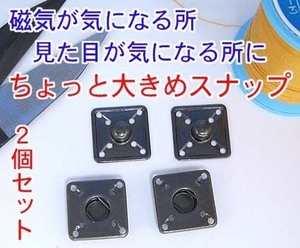 見えても可愛い大型スナップボタン15mm/2個セット/バッグ制作に/普通郵便可★B