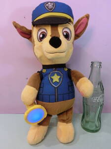 パウパトロール◆チェイス CHASE 喋る光る ぬいぐるみ人形 35㎝ ビンテージ ジャーマンシェパード PAW Patrol カートゥーン