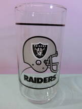 NFL アメフト◆レイダース RAIDERS ビンテージ グラス Mobil アドバタイジング 企業物 ノベルティ モービル石油 VINTAGE_画像1