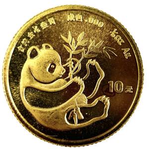 パンダ金貨 中国 24金 純金 1984年 3.1g 1/10オンス イエローゴールド コイン GOLD コレクション