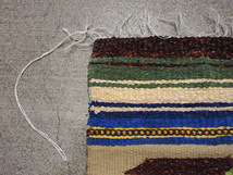 ビンテージ●ラクダベロアラグsize約101cm×約47cm●221205i7-rug カットパイル絨毯マットネイティブインディアン_画像8