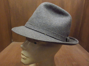 ビンテージ60's70's●Royal Stetsonフェドラハットグレーsize 7 1/2●221214i4-m-ht-flt 1960s1970sステットソンフェルトソフト帽中折れ帽