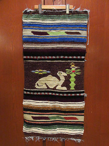 ビンテージ●ラクダベロアラグsize約101cm×約47cm●221205i7-rug カットパイル絨毯マットネイティブインディアン