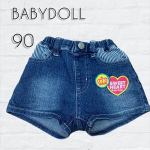 BABYDOLL ベビードール 女の子 デニム ショートパンツ 90