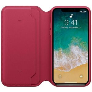 Apple оригинальный товар *MQRX2FE/A iPhone X LEATHER FOLIO Case BERRY кожа folio кейс Berry Apple [ параллель импортные товары ]