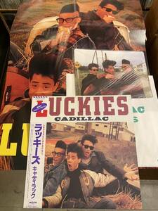 CADILLAC 帯付LP LUCKIES ビッグサイズポスター & 下敷き付き ロカビリー キャディラック