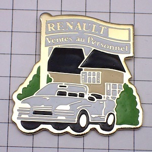  значок * Renault белый машина * Франция ограничение булавка z* редкость . Vintage было использовано булавка bachi