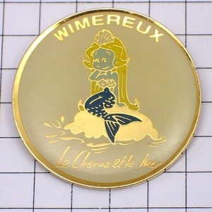 pin badge * mermaid person fish * France limitation pin z* rare . Vintage thing pin bachi