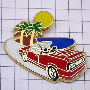  pin badge * Renault 19 red car ... tree * France limitation pin z* rare . Vintage thing pin bachi