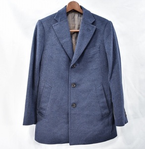 [ Comme Ca men ] Anne gola100%3B nappy wool Chesterfield coat navy blue S