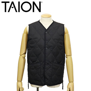 TAION (タイオン) 001BML-1 MILITALY V NECK BUTTON DOWN VEST ボタンダウンベスト TA002 BLACK XL