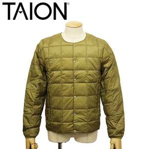 TAION (タイオン) 104 CREW NECK BUTTON DOWN JKT ボタンダウンジャケット TA004 BEIGE M