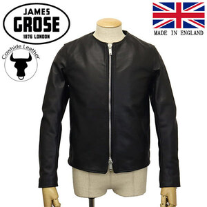 JAMES GROSE (ジェームスグロース) MEN'S BRIGHTON JACKET COW メンズ ブライトンジャケット カウハイド BLACK JG033 38