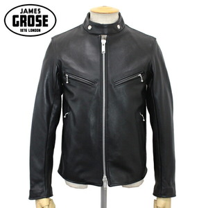 JAMES GROSE (ジェームスグロース) G01-12 MEN'S CLUBMAN JACKET(メンズクラブマンジャケット) BLACK ブラック JG007-36