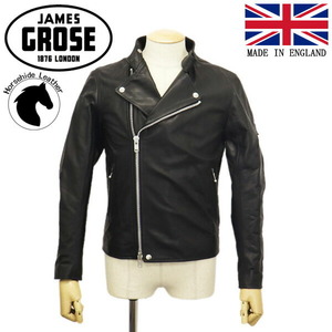 JAMES GROSE (ジェームスグロース) MEN'S RICARDE JACKET HORSE メンズ リカードジャケット ホースハイド BLACK JG036 42