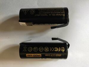 Аккумуляторные батареи лития -он -аккумулятор 18500 3,7 В 1400 мАч вкладка 2 штуки (замена Buraun Shaba Series 7 и т. Д.)