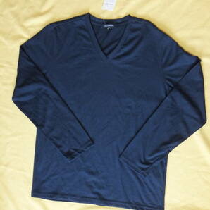 未使用 タグ付 URBAN RESEARCH アーバンリサーチ Vネック 長袖 Tシャツ ネイビー ロンT カットソー 40 メンズ シンプル トップスの画像4
