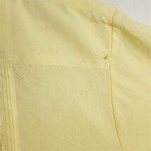 古着 大きいサイズ 90年代 Guayabera 半袖キューバシャツ メキシカンシャツ メンズUS-2XLサイズ 無地 黄 イエロー系 tn-1288n_画像7