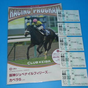 送料無料 懐かしの単勝馬券＋RP ★レーヴディソール 現地的中ほか5頭 阪神 2010.12.12 阪神競馬場 即決！競馬 ウマ娘 ホエールキャプチャの画像1