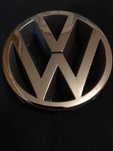 エンブレム 丸 9.5cm VW Volkswagen フォルクスワーゲン メッキ 厚 クラシック ロゴ ヴィンテージ ビートル VW空冷 空冷 空冷VW T1 T2 T3