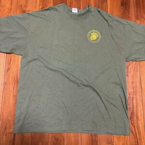 沖縄 米軍放出品 USMC MARINE 海兵隊 Tシャツ オシャレ ファッション ミリタリー 2XLARGE OD (管理番号AB66)