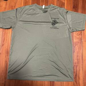 沖縄 米軍実物 USMC MARINE 2/5 GOLF CO Tシャツ オシャレ ファッション 海兵隊 サバゲー XLARGE OD (管理番号AB67)