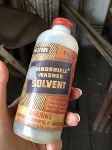 即決 PRESTONE Windshield Washer Solvent ヴィンテージ ボトル / オイル缶 アメリカン ガレージ ジャンクパーツ インダストリアル