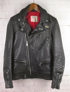 LFJ20457 Lewis Leathers ルイスレザー 441T タイトフィット サイクロン ライダースジャケット 34 美品 ブラック