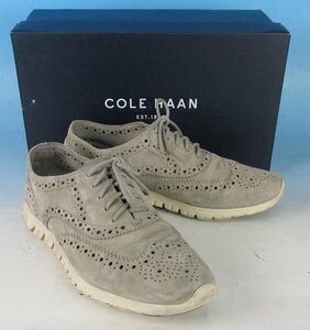 MYF13358 COLE HAAN コールハーン ZEROGRAND WING OX D44059 ウィングチップ シューズ レディース 7B アイアンストーン