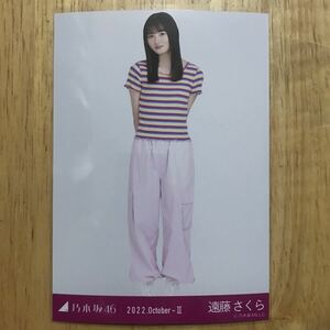 乃木坂46 遠藤さくら ポップ 生写真 ヒキ 1枚 検) web 限定 月別 2022.October-Ⅱ