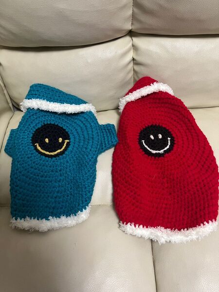 犬服 ハンドメイド ペア ニコちゃん
