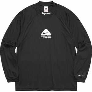 2022AW Supreme Nike ACG jersey black Sサイズ シュプリーム ナイキ エーシージー ジャージ ラッシュガード 黒 新品