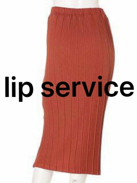 リップサービス　プリーツスカート　オレンジ　ウェストゴム　ゴム　lip service